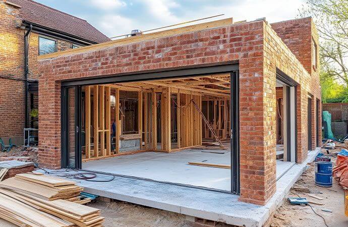 Étapes d’un projet d’extension de maison en brique collée au Luxembourg